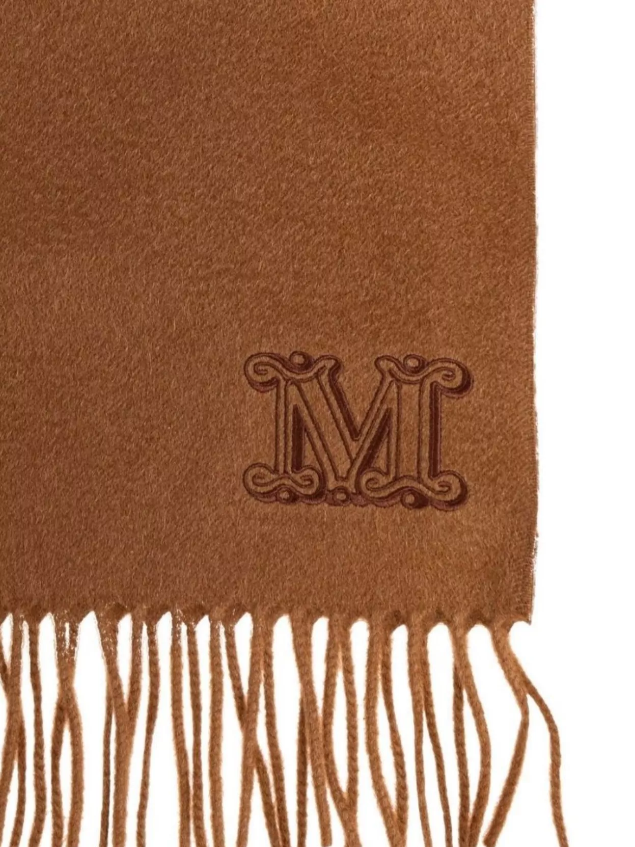 Max Mara Luxurious Cashmere Scarf Featuring Fringe Trim