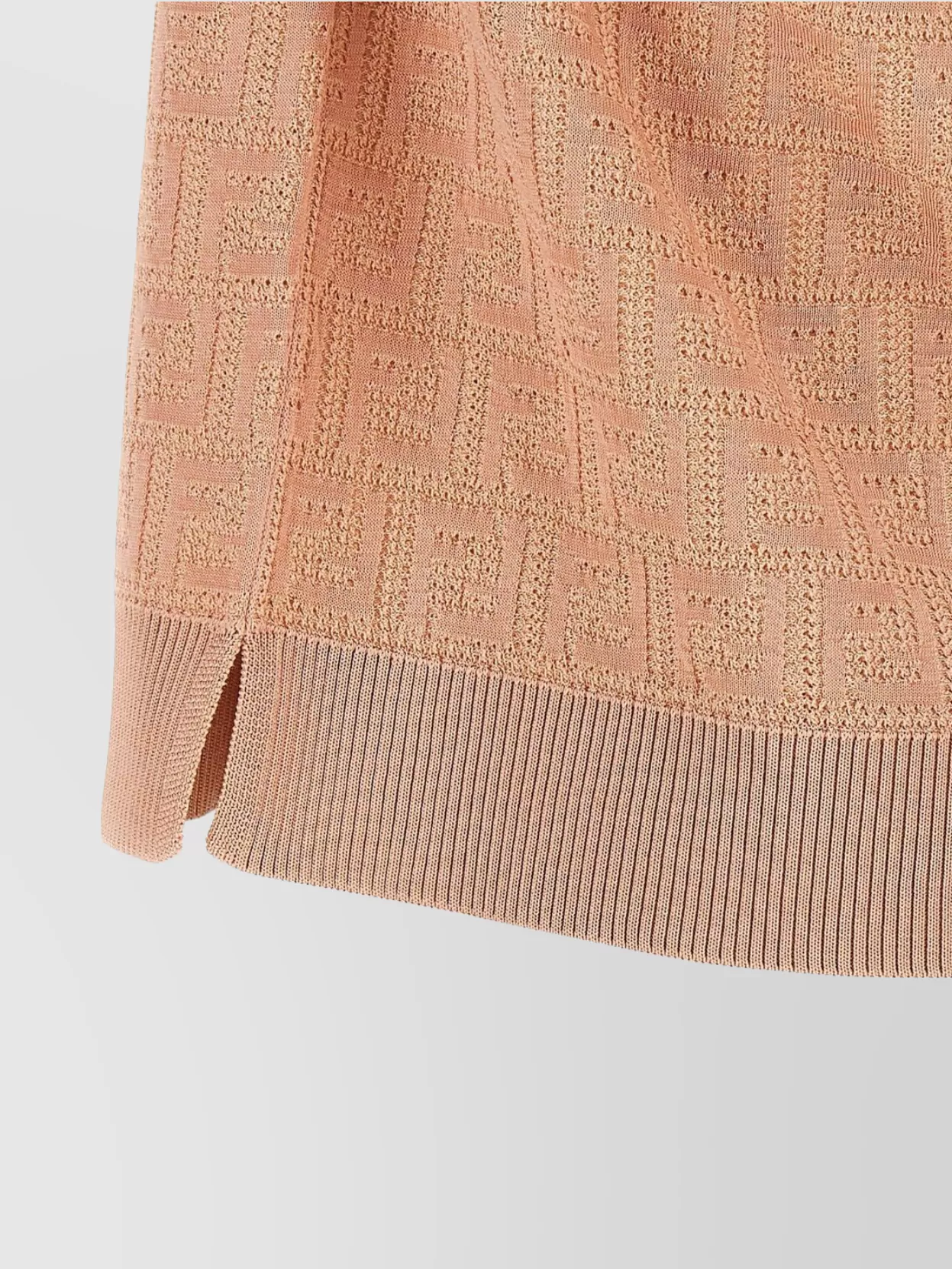 Fendi Peach Crewneck Cropped T-shirt
