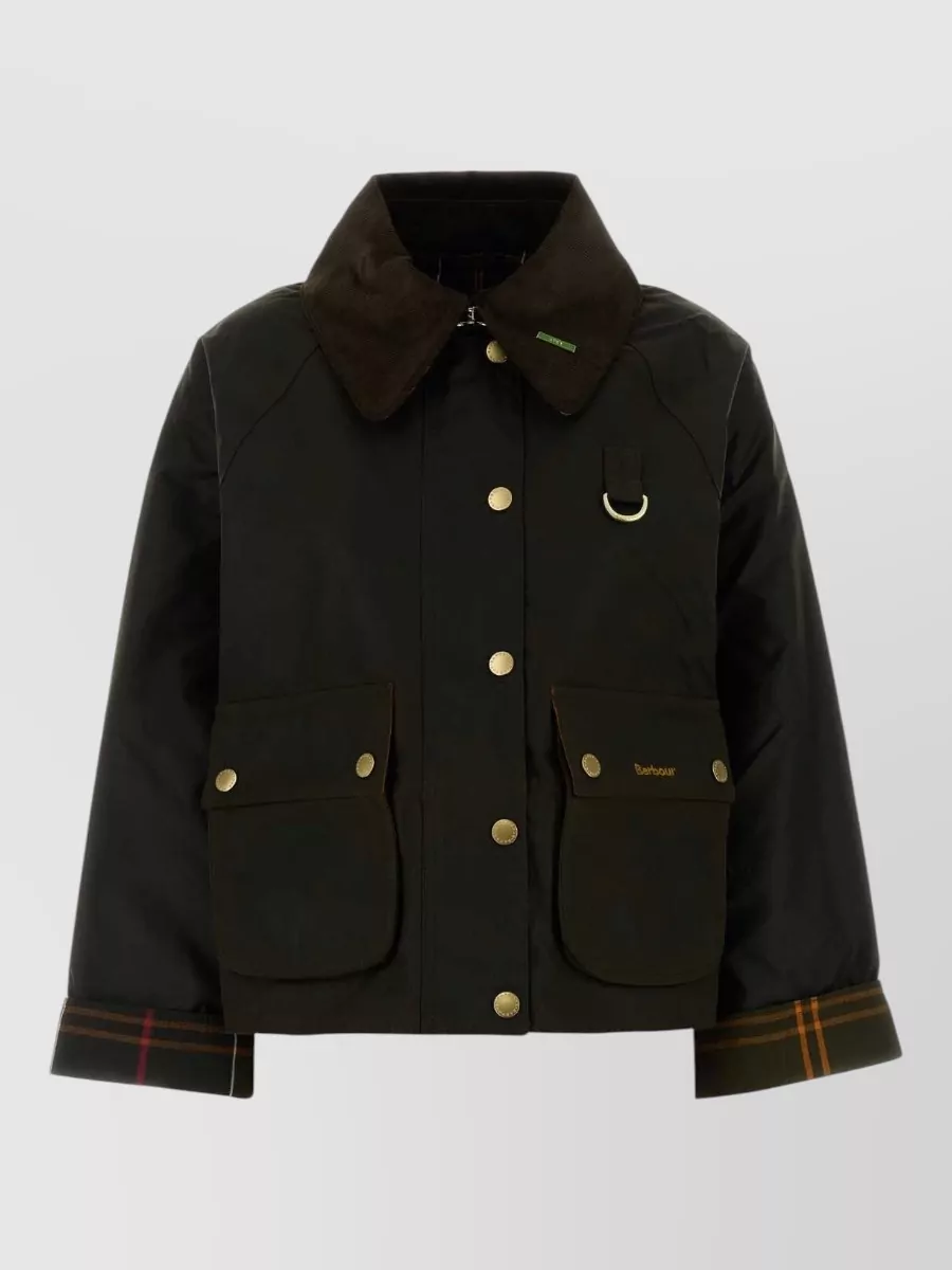 Barbour waxed cropped jacket