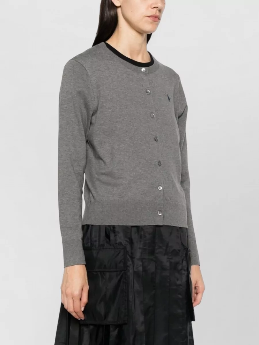 Polo Ralph Lauren Fine-Knit Ribbed Crew-Neck Cardigan