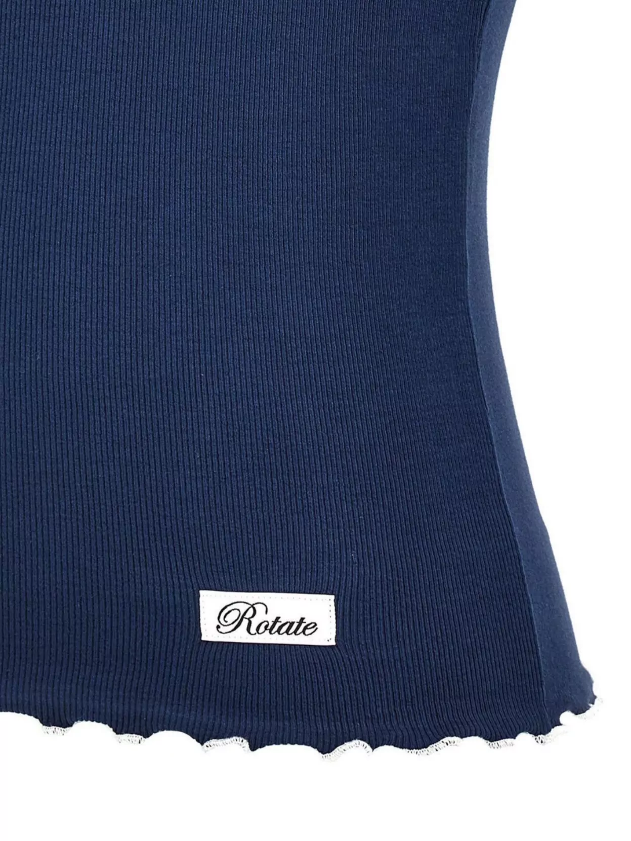 Rotate Birger Christensen Sculpted Ribbed Tank Top With Scoop Neck