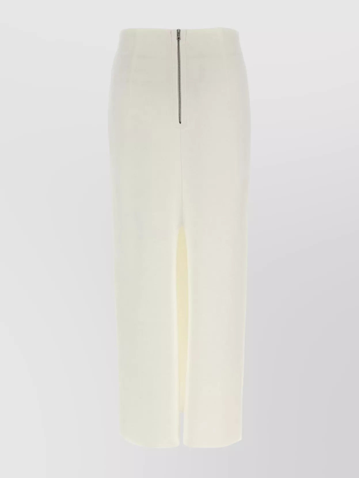 Auralee Reversible Knit Skirt High Waist In White