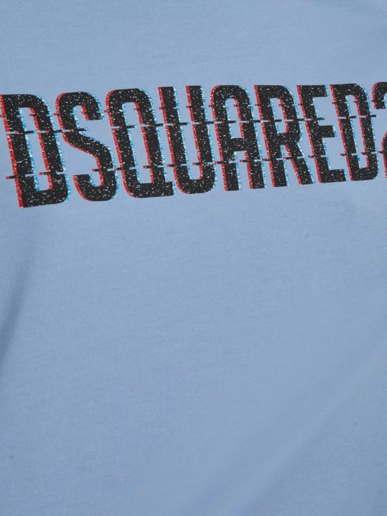 Dsquared2 Crew Neck Graphic Print Short Sleeves Top In Blue