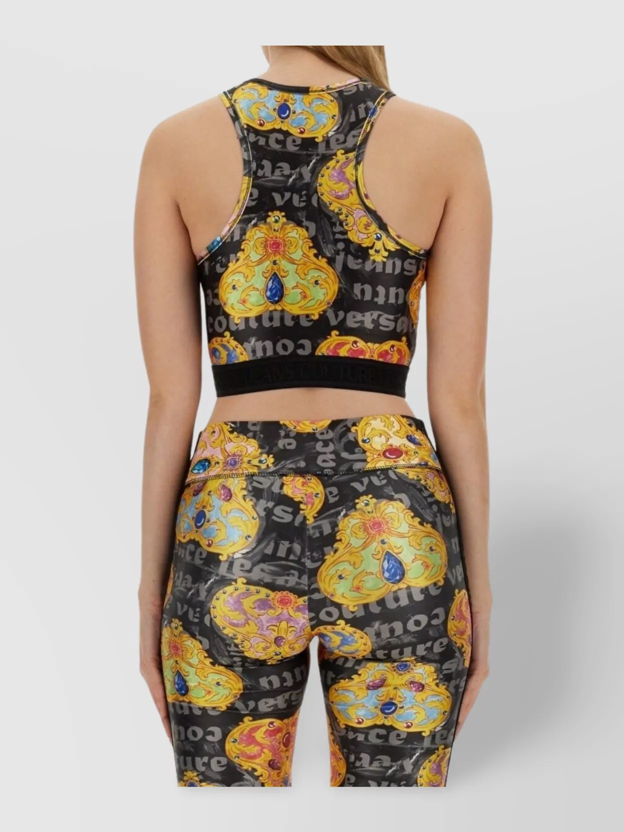 Versace Jeans Couture Top With Print In Multi