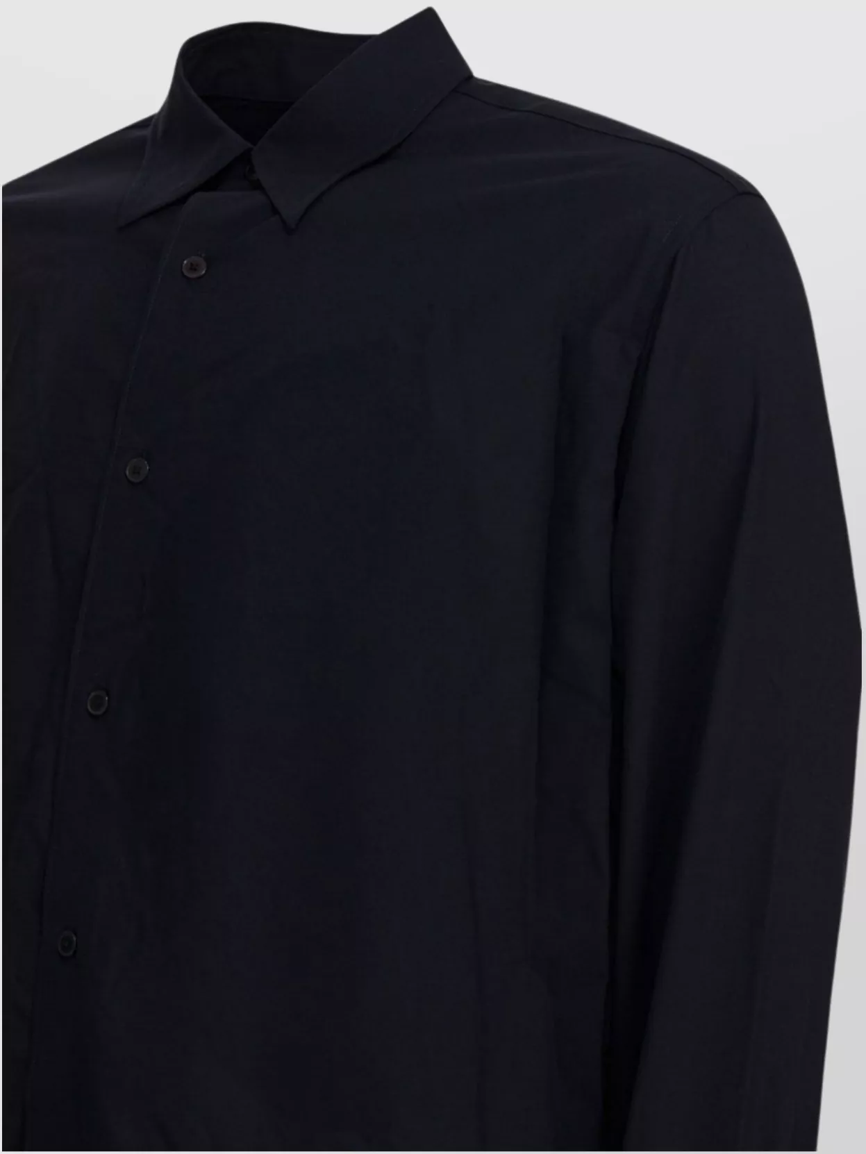 Auralee Long Sleeve Tropical Wool Button-Up Shirt