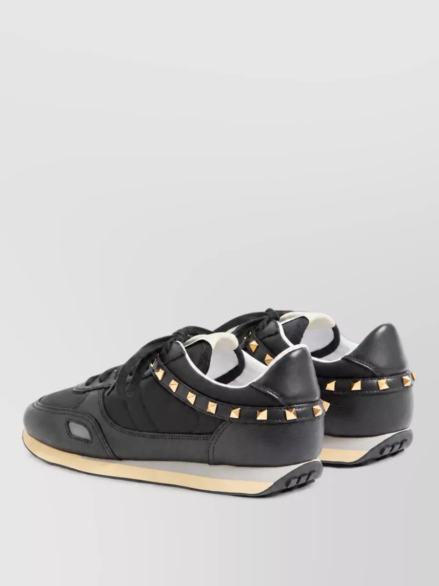 Valentino Leather And Nylon Low-Top Sneakers