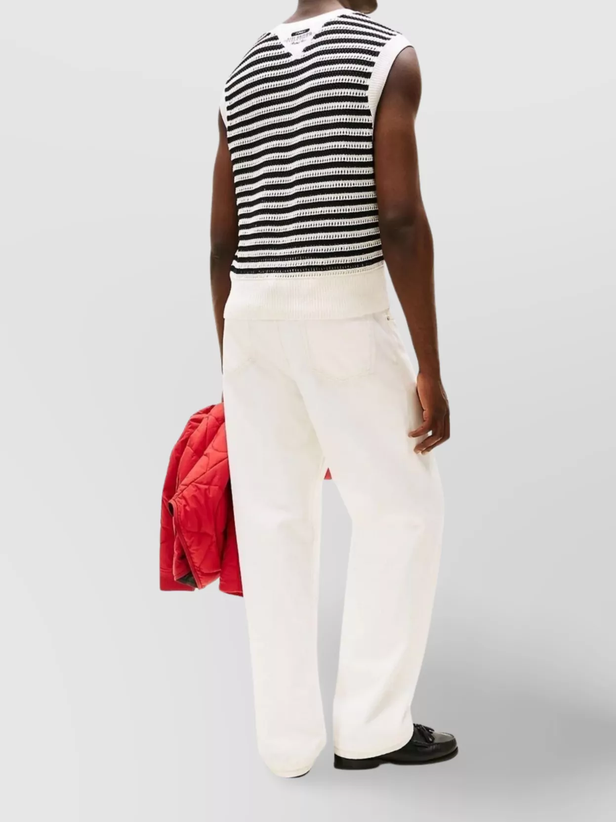 Tommy Hilfiger Sleeveless Crew Neck Striped Knitwear
