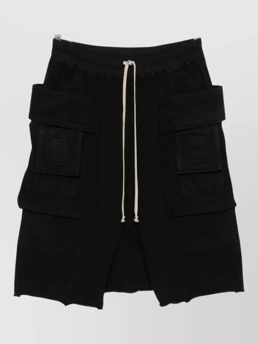 Rick Owens Drkshdw Cotton drop-crotch cargo bermuda shorts