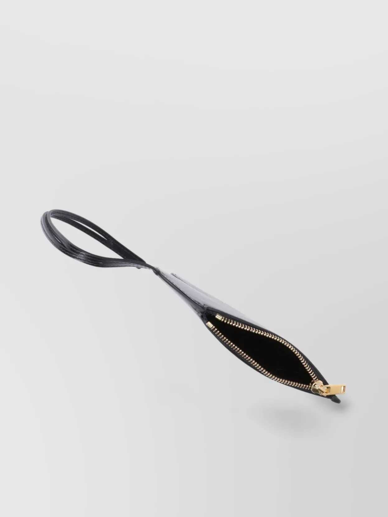 Jil Sander Heart Shape Clutch With Wrist Strap Detail