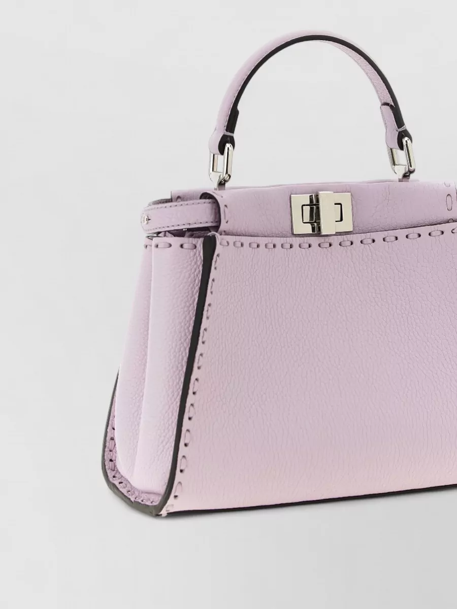 Fendi Peekaboo Mini Leather Shoulder Bag