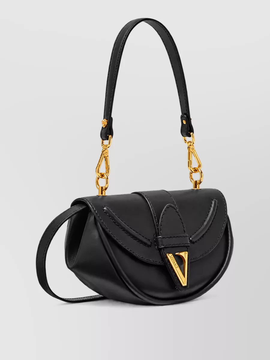 Versace Virtus Leather Clutch Bag