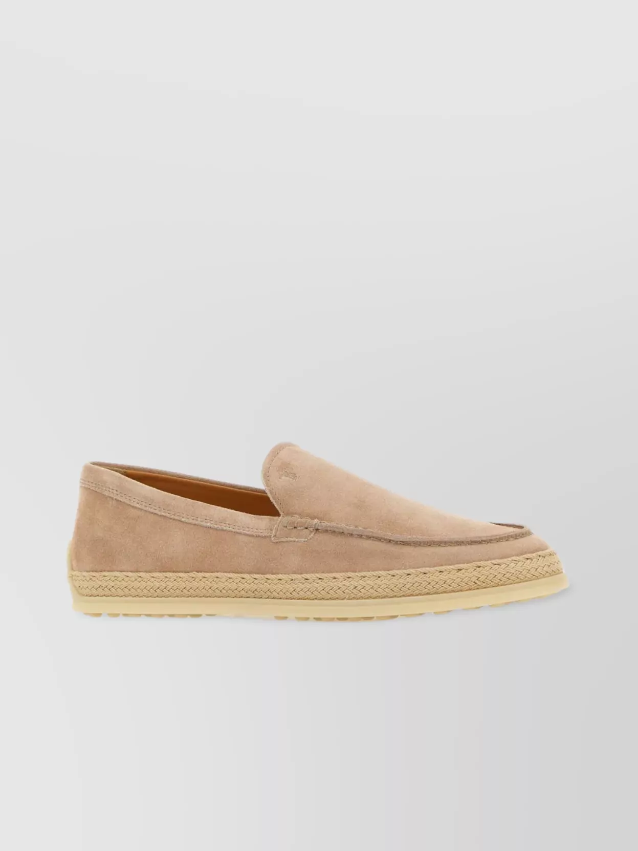 Shop Tod's Suede Loafers With Round Toe And Pebble Sole