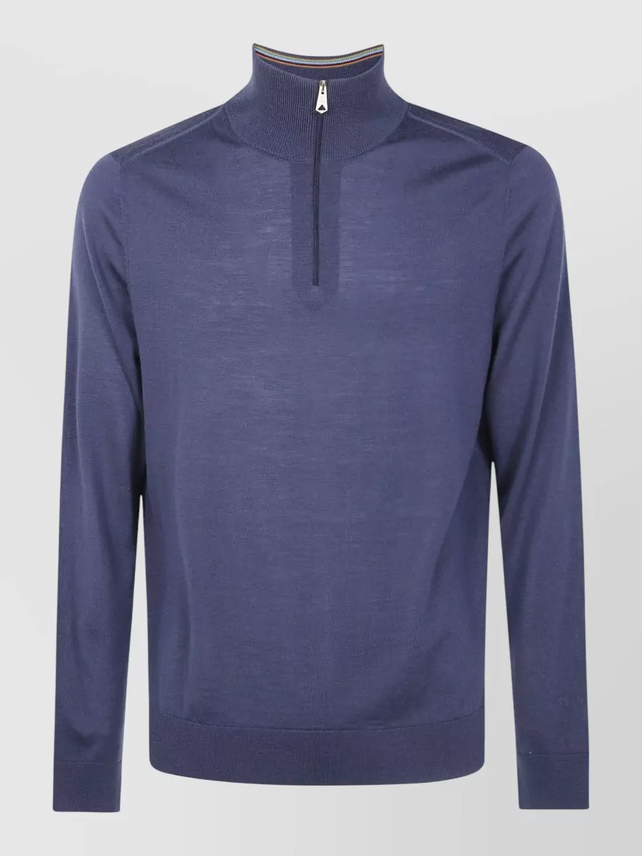 Paul Smith Merino wool zip neck sweater