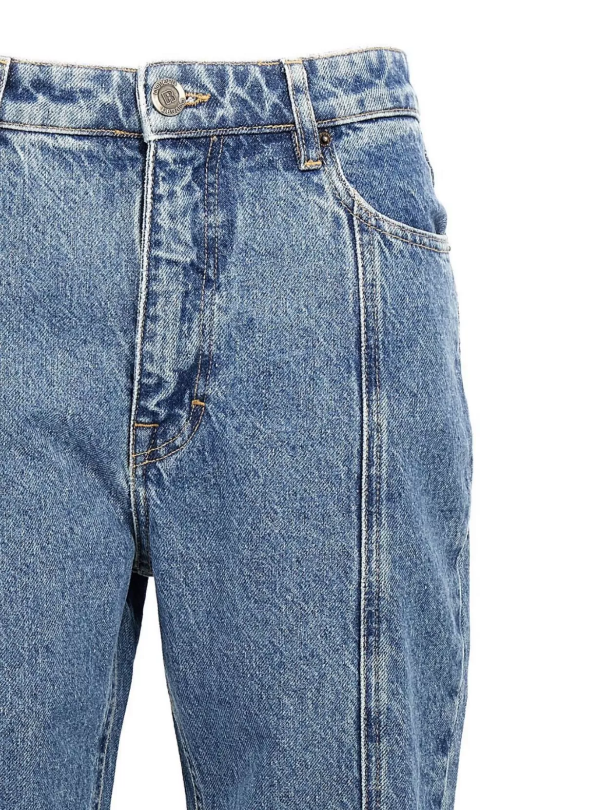 Rotate Birger Christensen Rotate Sunday Womens Medium Blue Denim Regular-fit High-rise Recycled-denim Jeans
