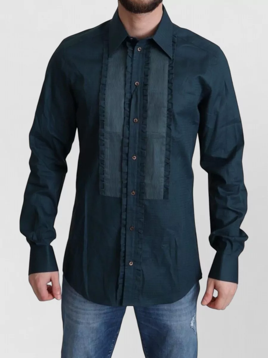 Dolce&Gabbana Pleated slim-fit dress shirt