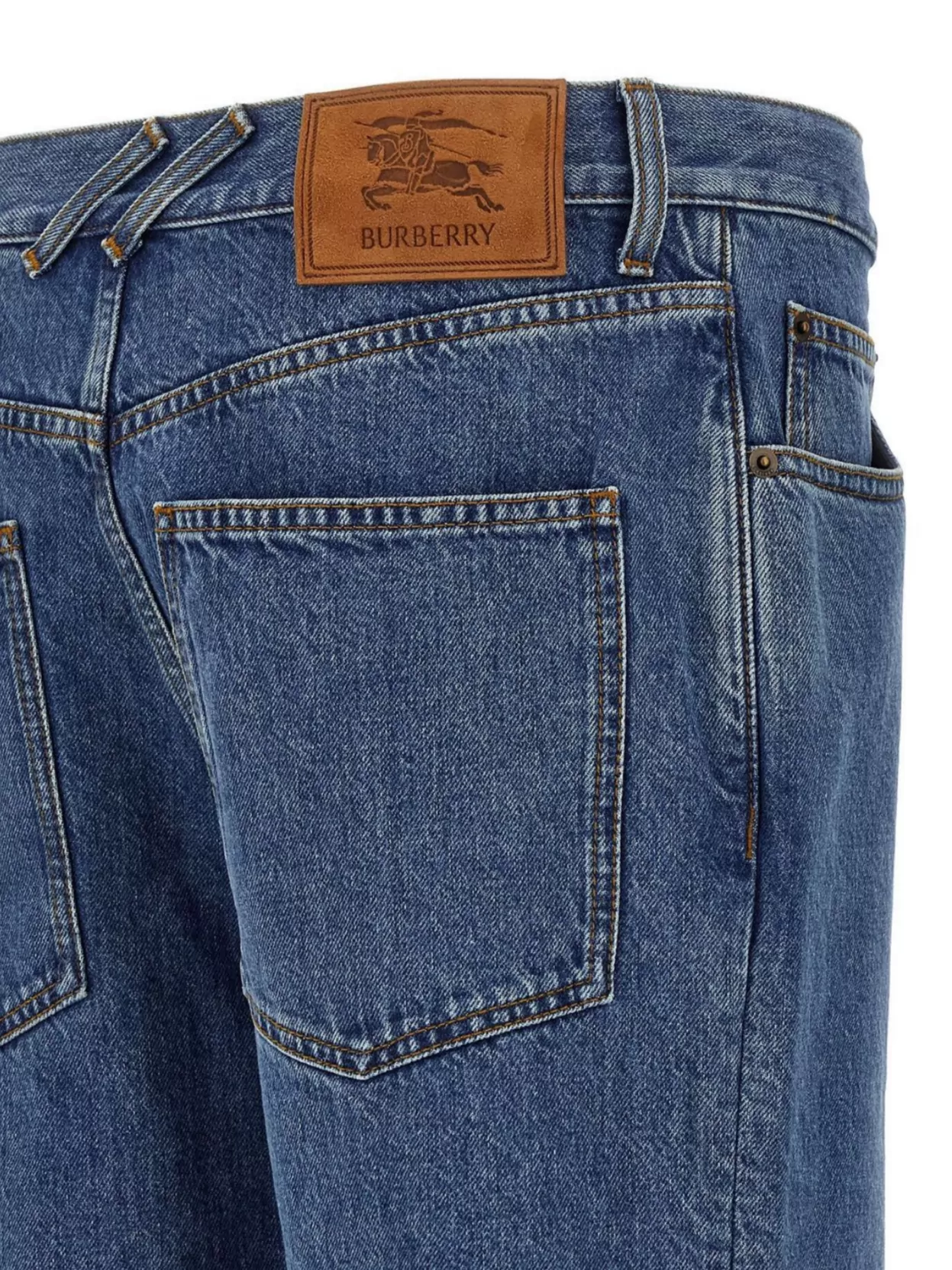 Burberry Five-Pocket Denim Trousers Featuring Belt Loops