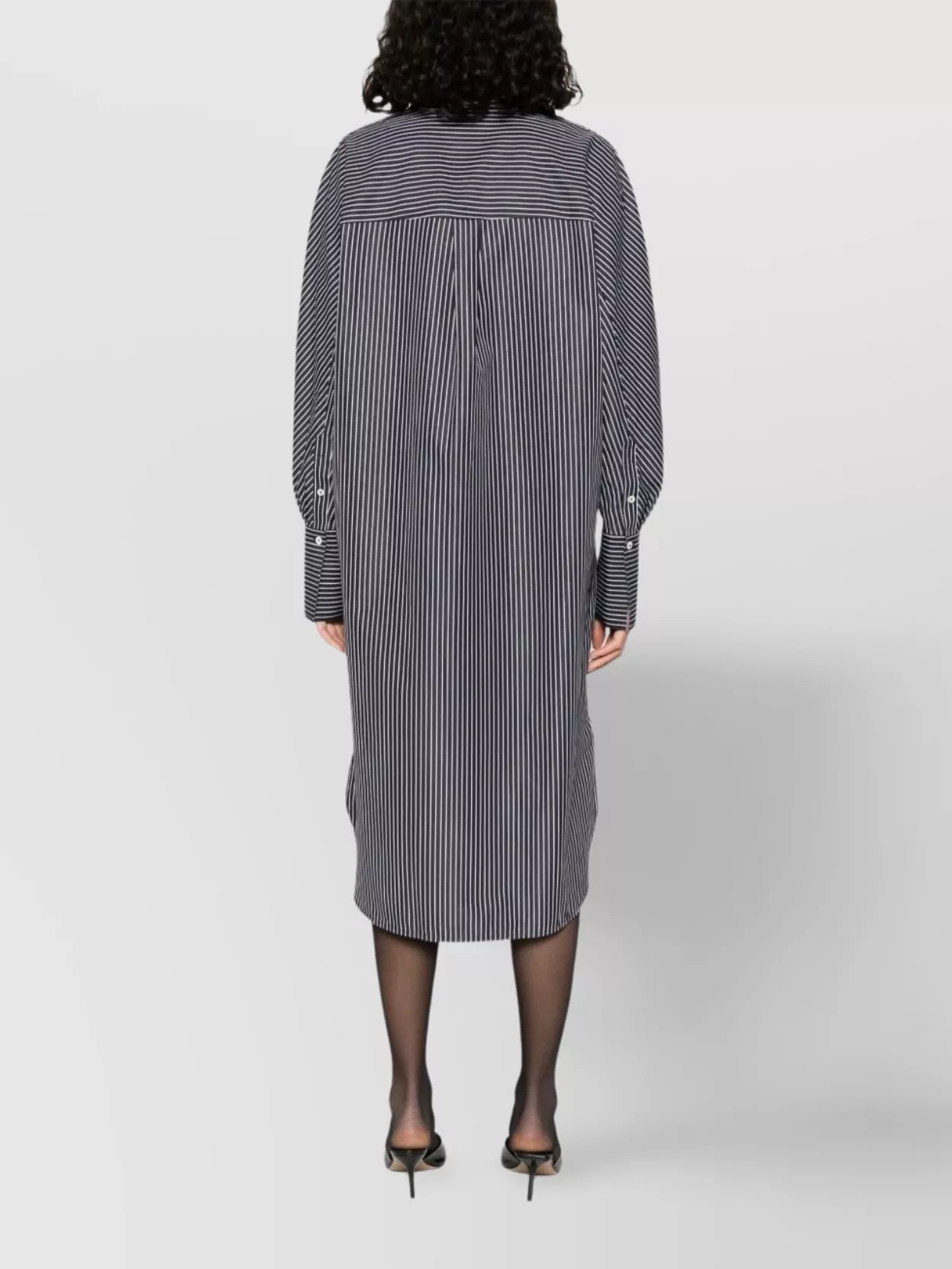 Totême Striped Shirtdress Cotton Chest Pocket Detail