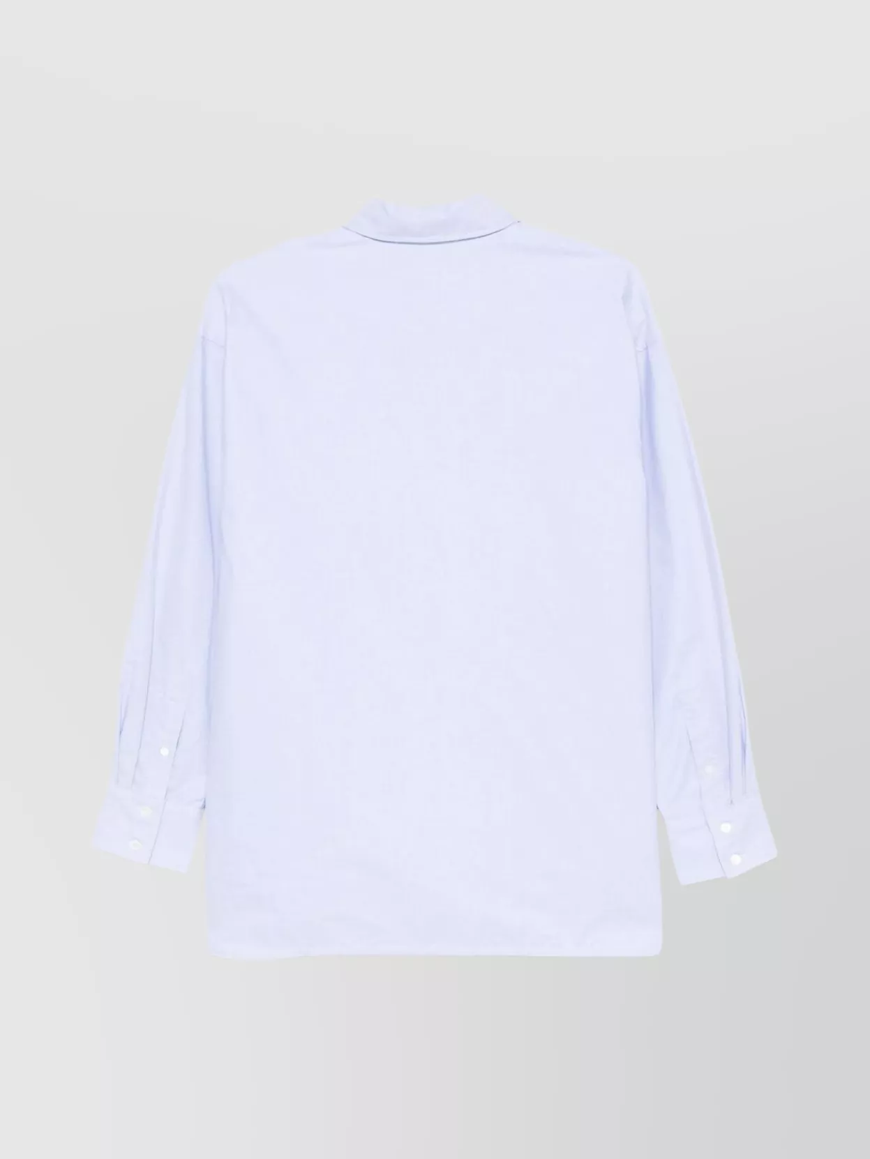 Maison Kitsuné Cotton Shirt With Long Sleeves And Structured Collar In White