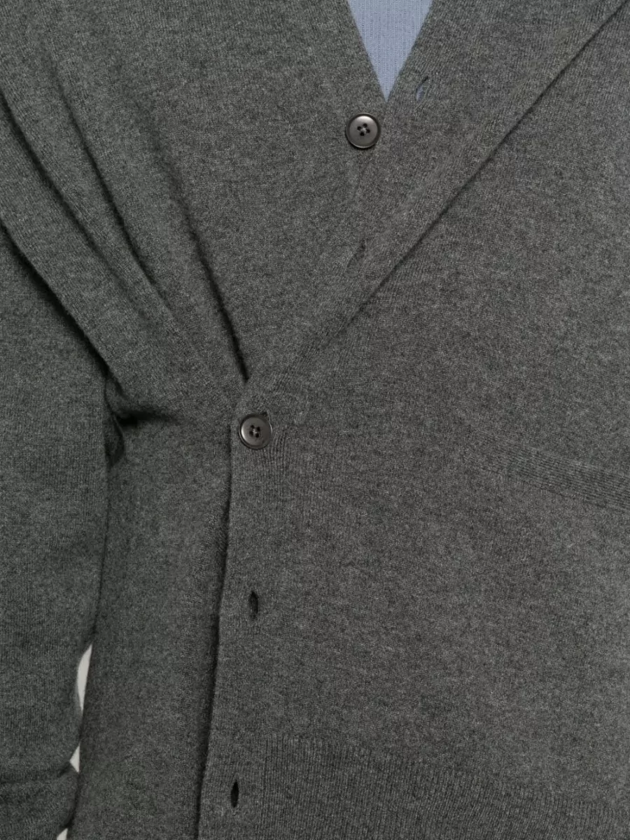 Extreme Cashmere Cashmere Ribbed V-Neck Cardigan