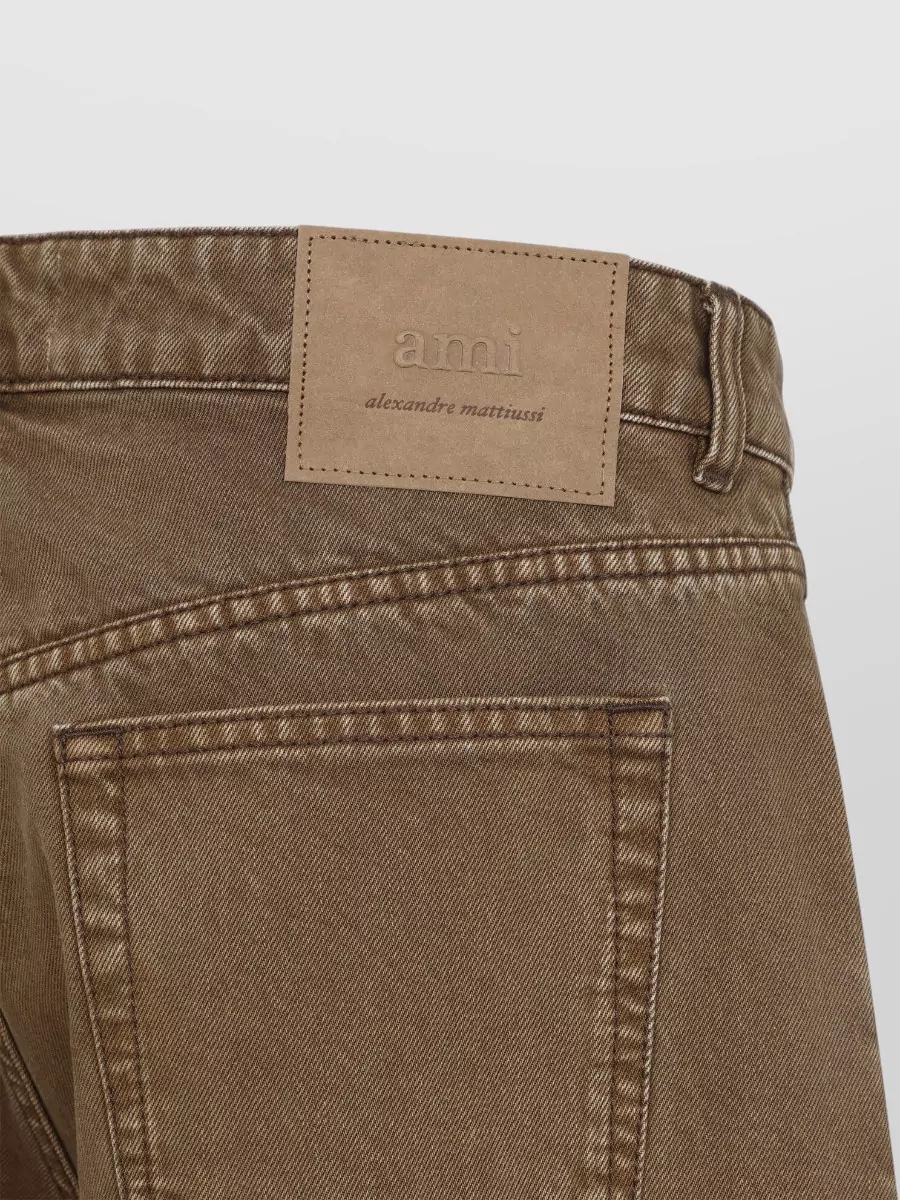 Ami Paris Relaxed Fit Jeans Wide Leg Belt Loops