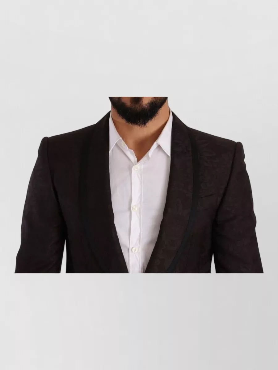 Dolce&Gabbana Silk Blend Single Breasted Blazer