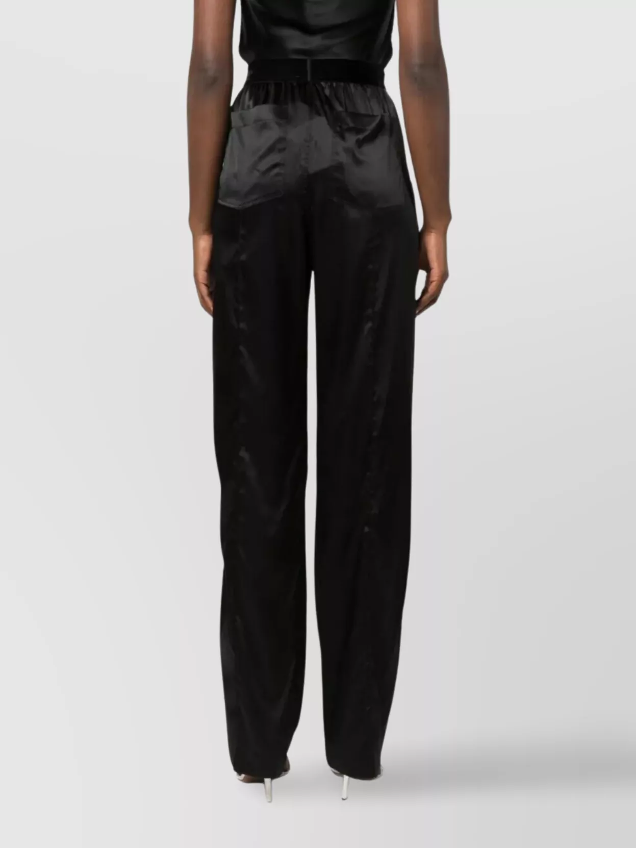 Tom Ford Silk Satin Trousers Elastic Waistband