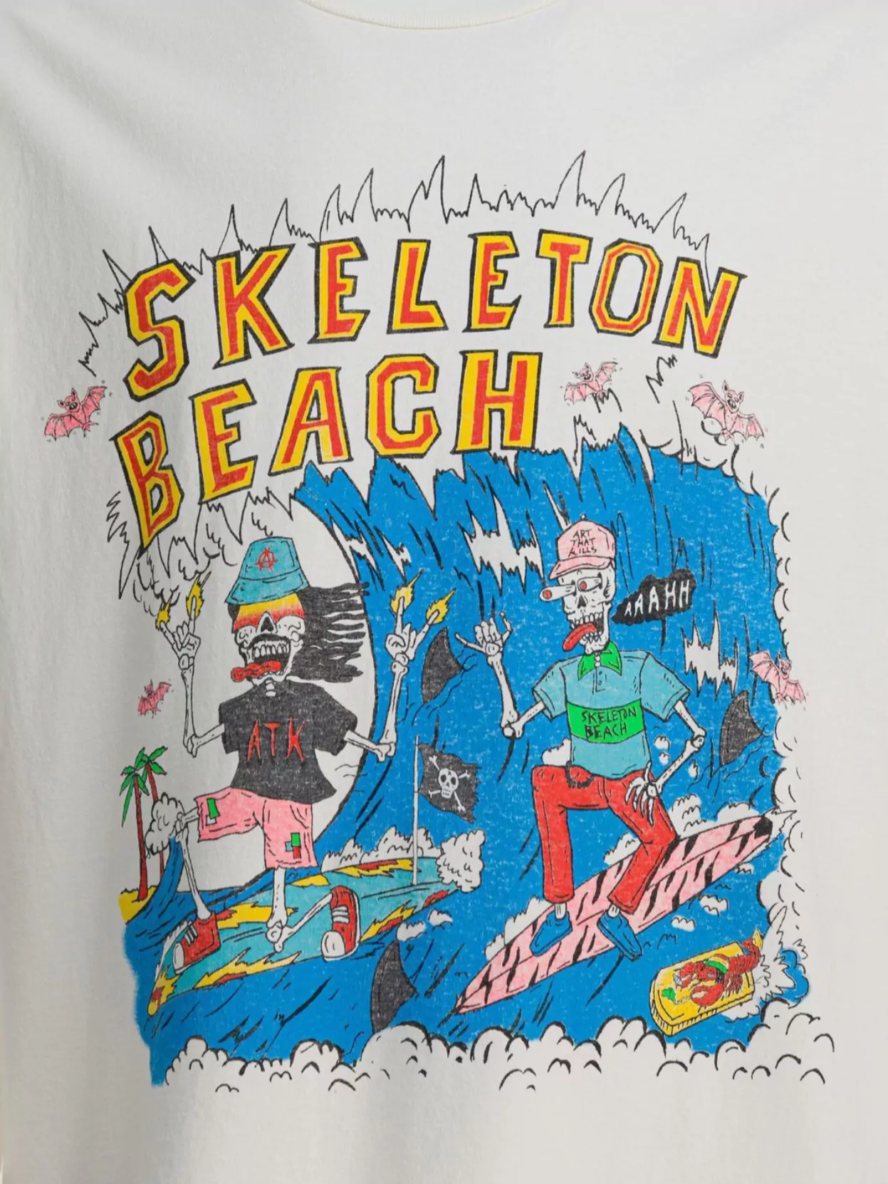 Gallery Dept. Surfing Skeleton Graphic T-Shirt