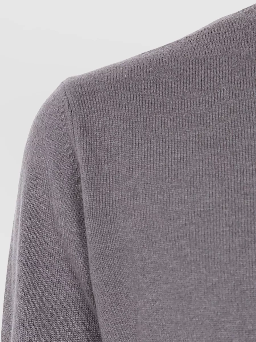 Filippo De Laurentis Silk Cashmere Virgin Wool Fine-Knit Crew-Neck Jumper