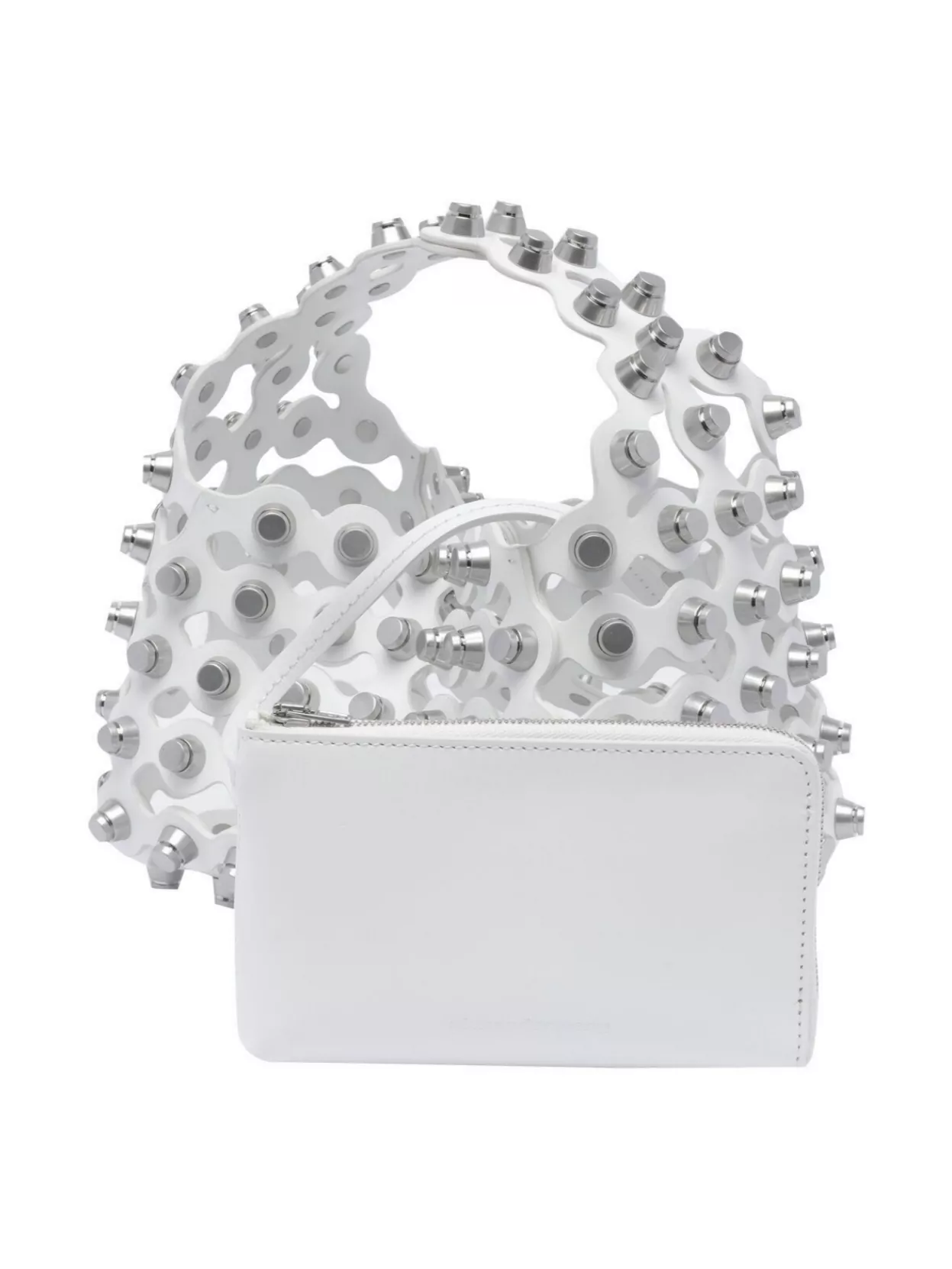 Alexander Wang Cut-out Pattern Studded Tote Bag