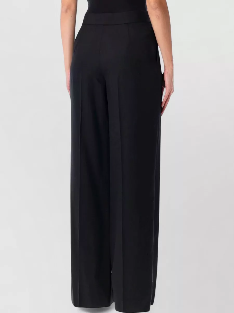 Ralph Lauren Wool Low-Rise Wide-Leg Tuxedo Trousers