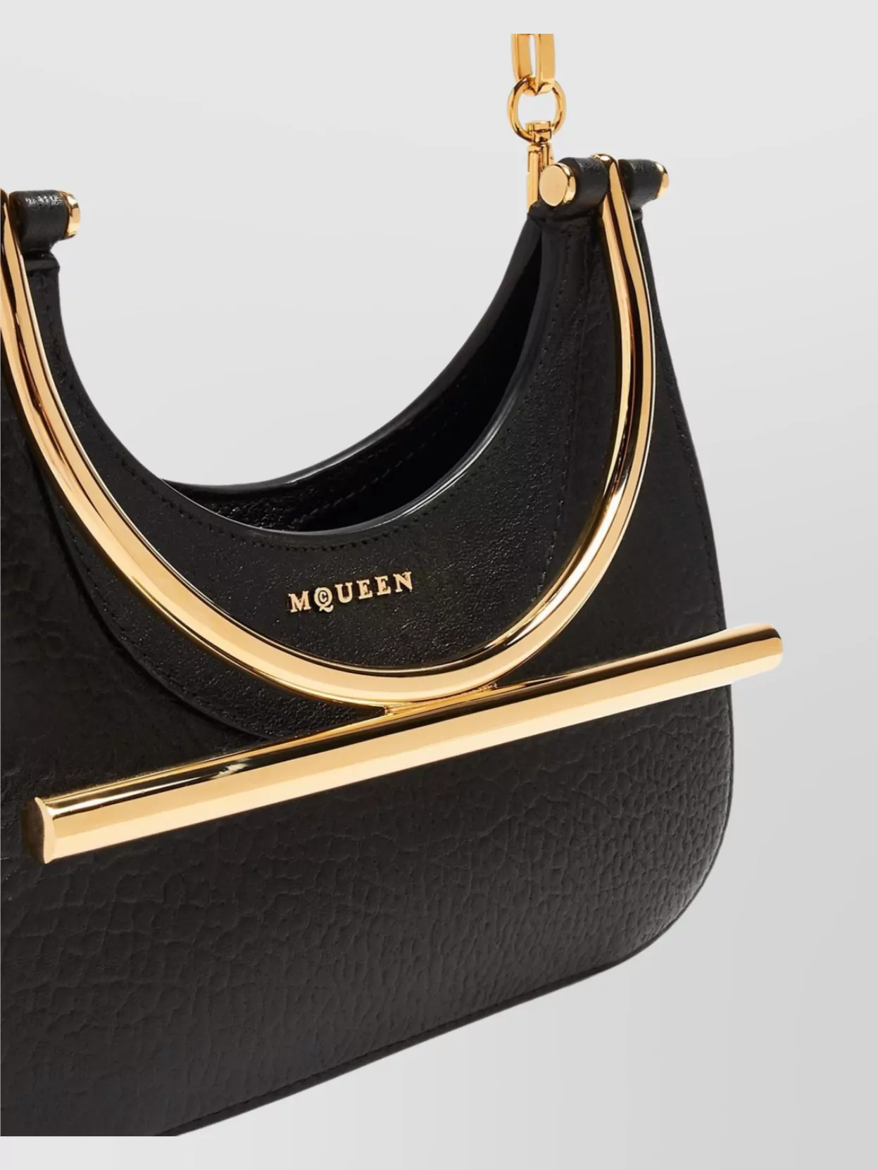 Alexander Mcqueen Mini Chain Strap Shoulder Bag With Gold Hardware