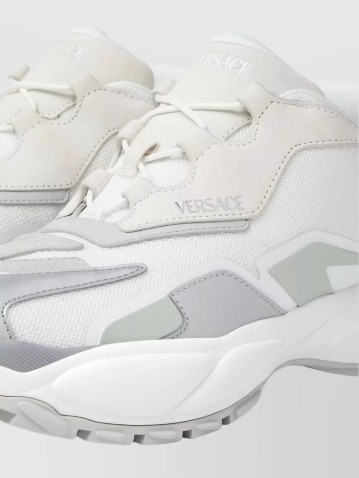 Versace Calf Leather Low-Top Sneakers