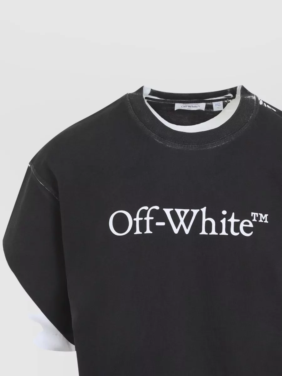 Off-White Logo Print Oversized Cotton T-Shirt