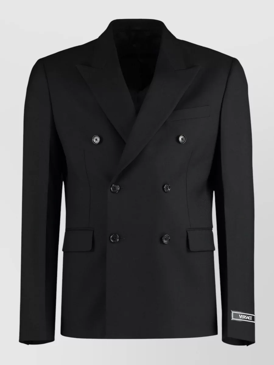 Versace Virgin Wool Double-Breasted Blazer