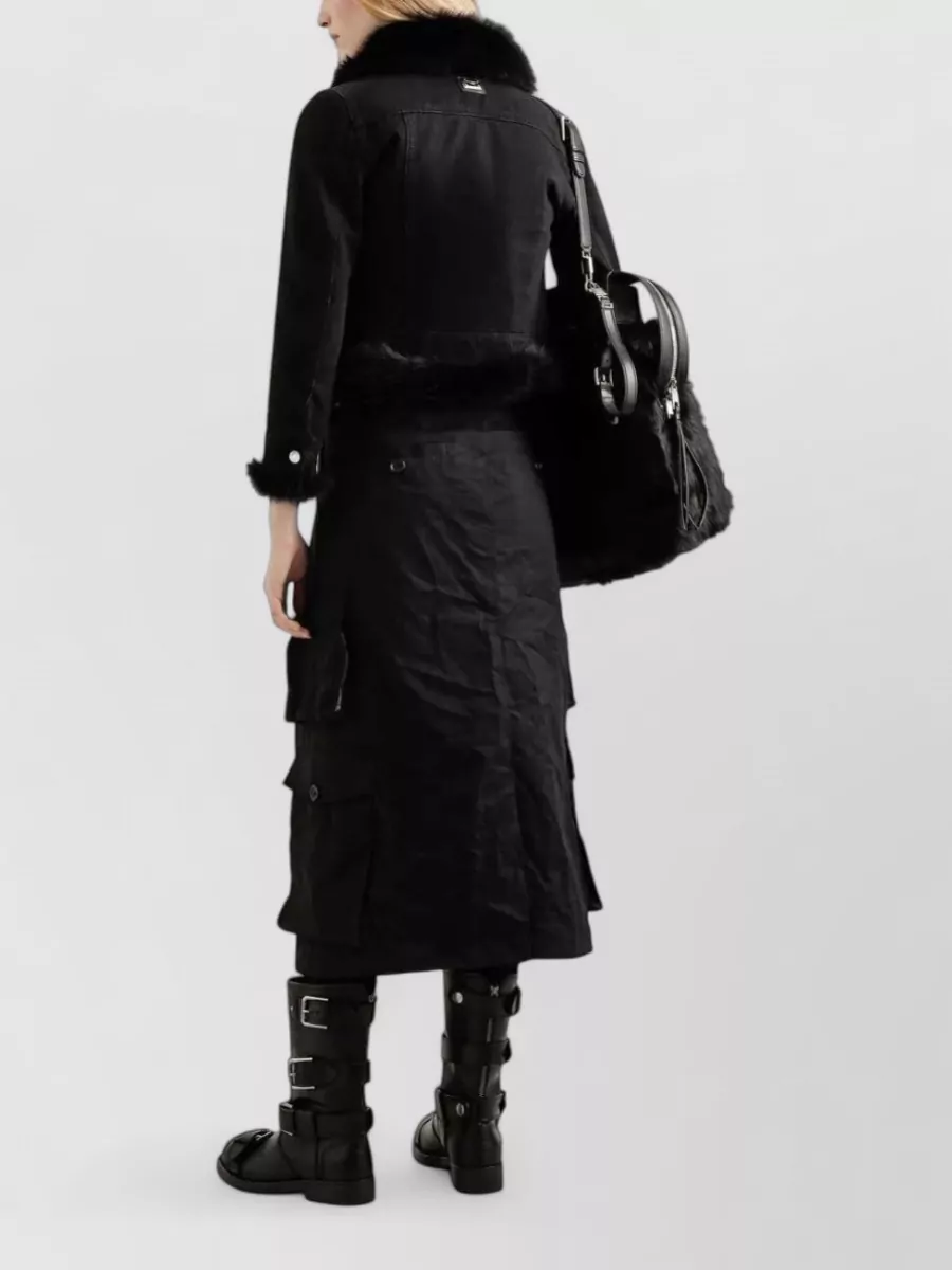 Dolce&Gabbana Mini Skirt Faux Fur Trim Pockets