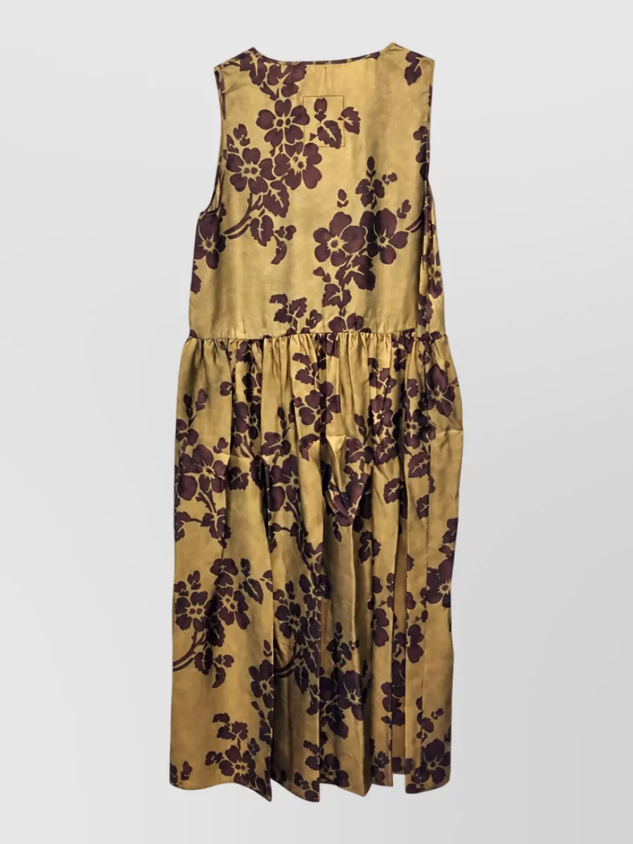 Uma Wang Viscose Cupro Midi Dress