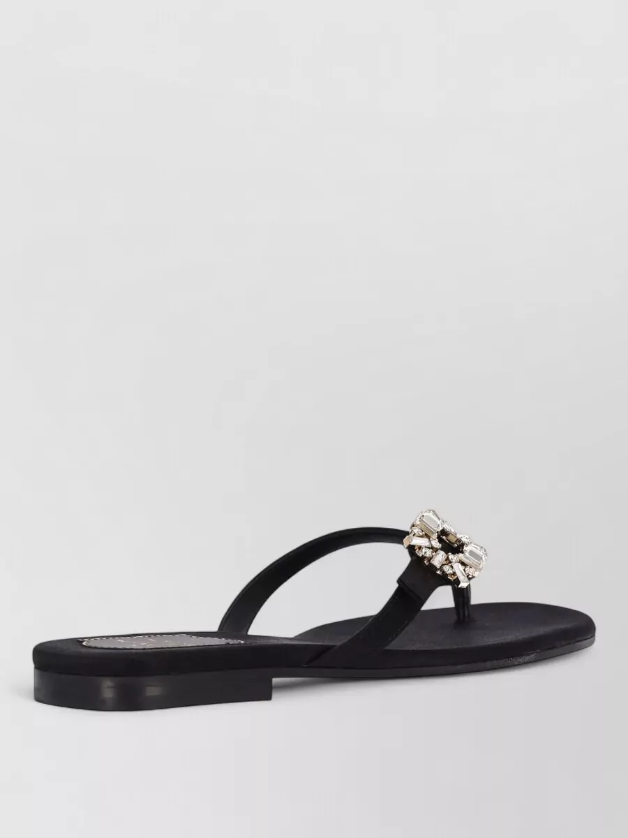 Roger Vivier silk toe-post mules