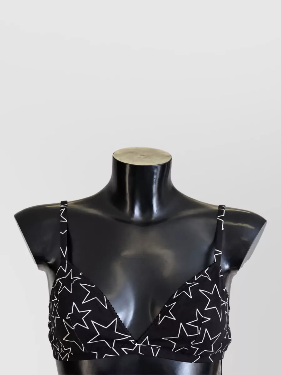 Dolce&Gabbana cotton star print non wire bra