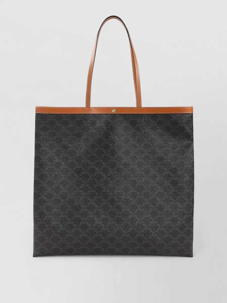 Celine leather large shopper tote bag