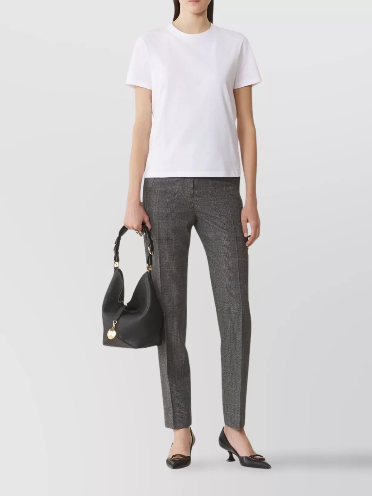 Lanvin Sleeve Tie Back Round Neck Top In White