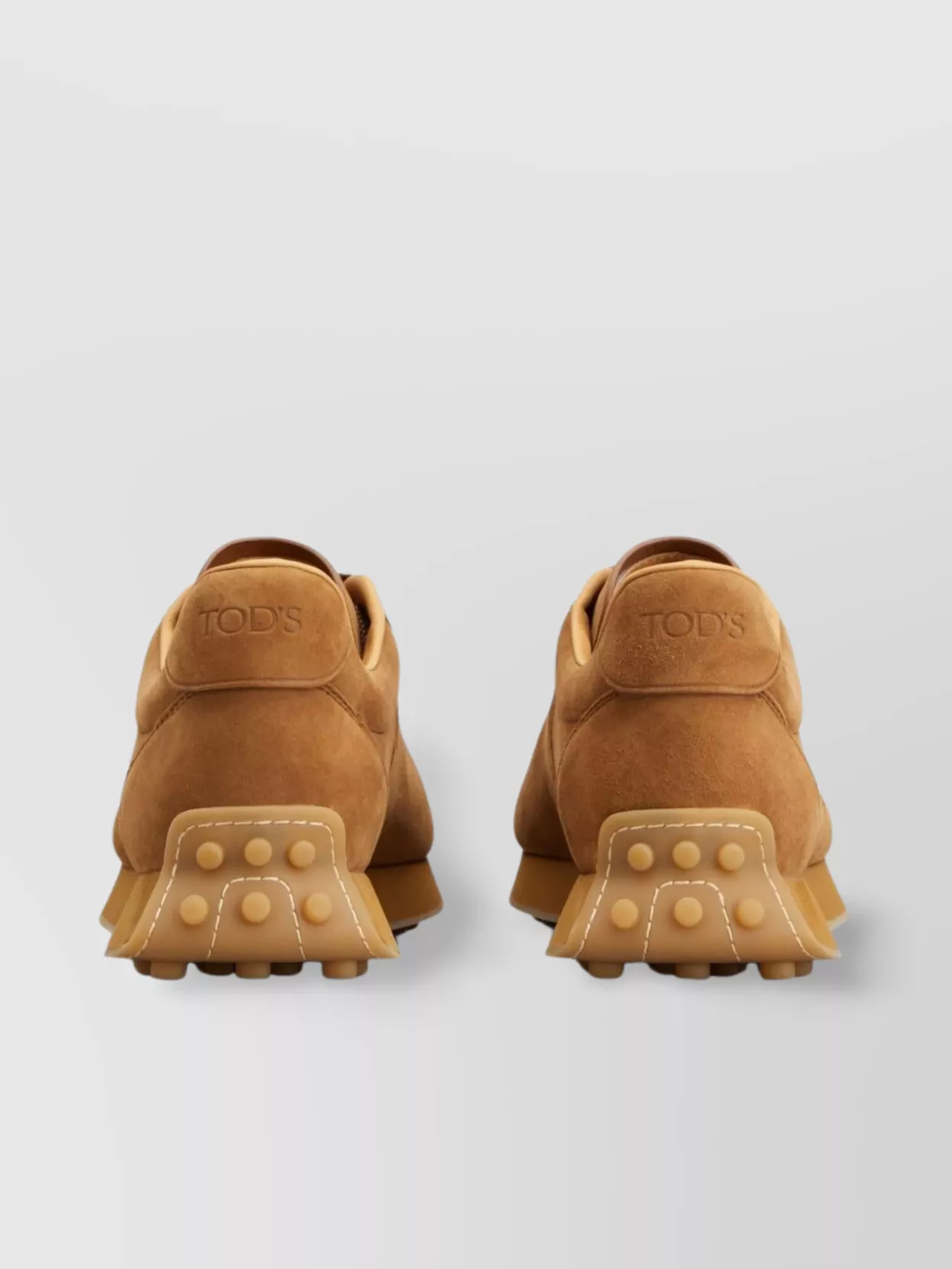 Tod's Round Toe Suede Finish Rubber Sole Sneakers
