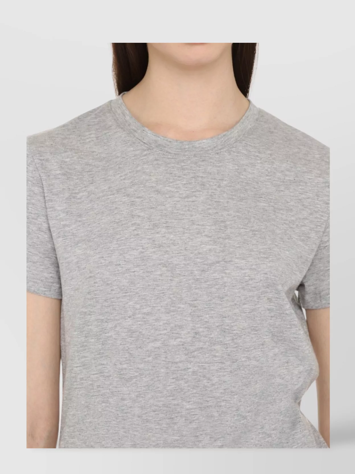 Vince Essential Crewneck Pima Cotton Tee In Gray