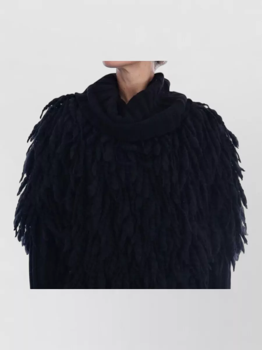 Dolce&Gabbana Cashmere Oversized Textured-Knit High-Neck Sweater