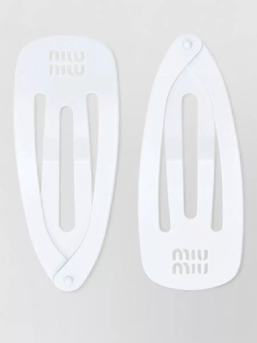 Miu Miu logo hair clip