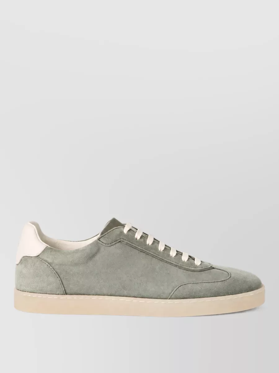 Brunello Cucinelli Suede Lace-Up Trainers
