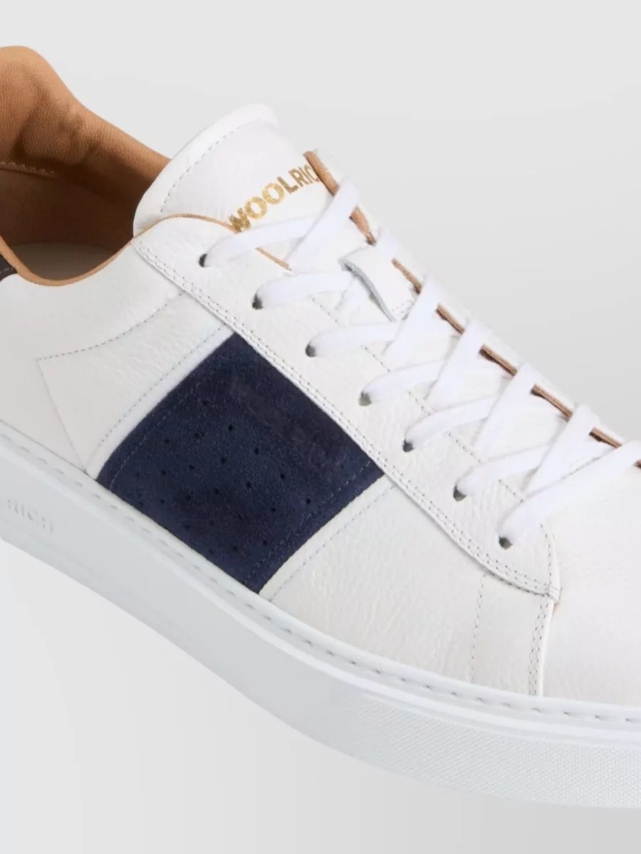 Woolrich Low Sneakers Round Toe Flat Sole