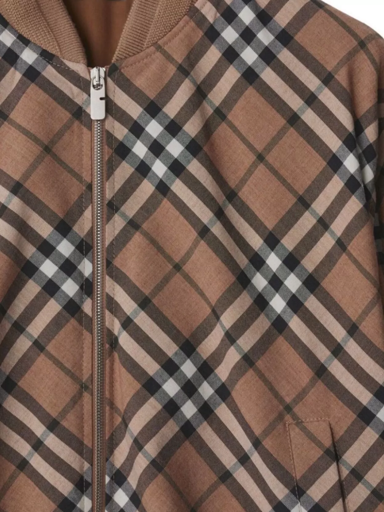 Burberry Wool Blend Harrington Jacket