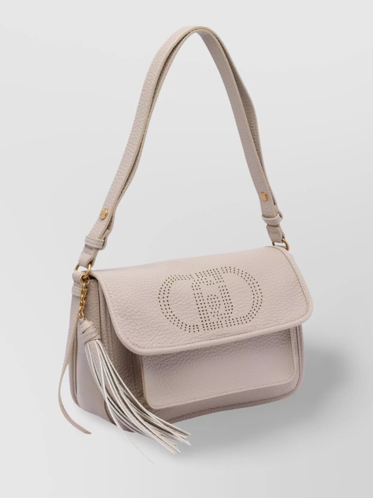 LIU •JO CROSSBODY BAG WITH ADJUSTABLE SHOULDER STRAP AND TASSEL DETAIL