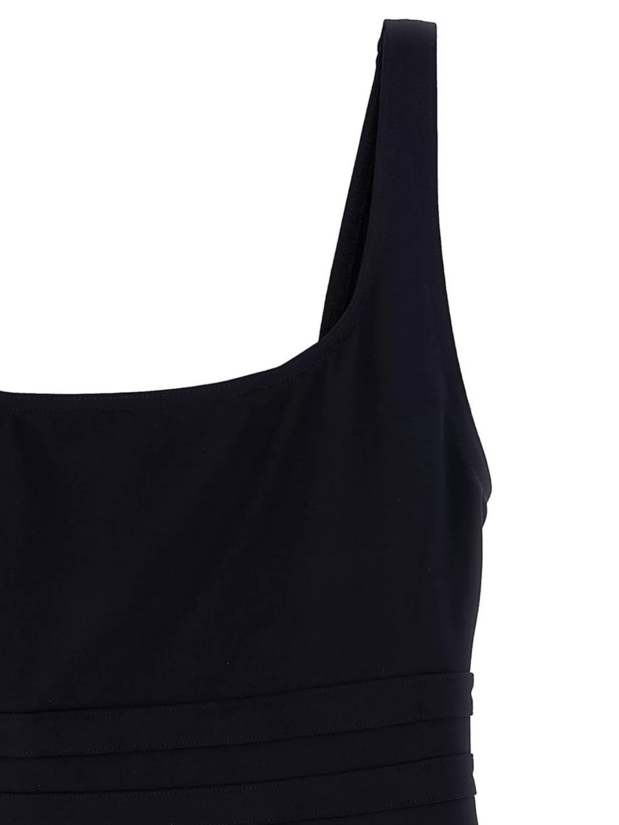 Eres Ribbed Scoop Neckline Wide Straps Swimsuit