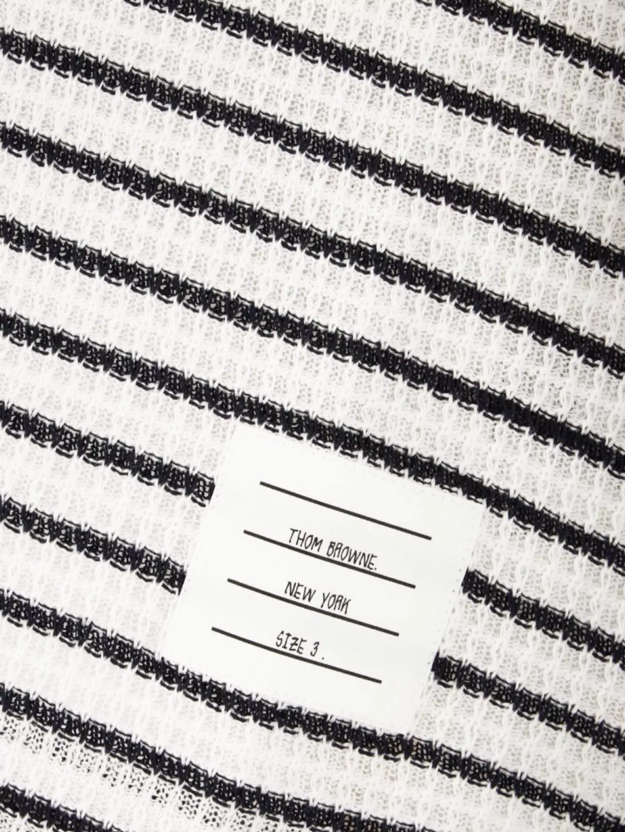 Thom Browne Crew Neck Striped Cotton T-Shirt